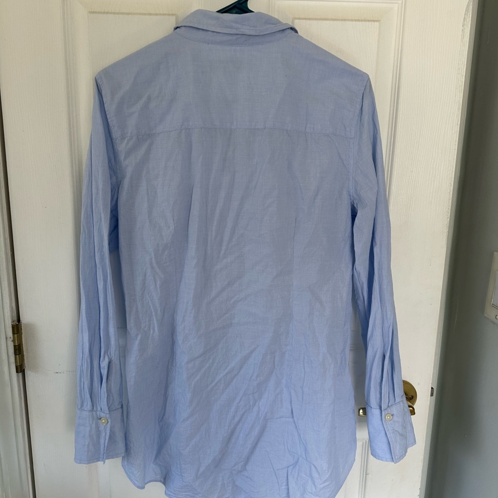 LOFT Light Blue Button-Up Shirt - Picture 2 of 4